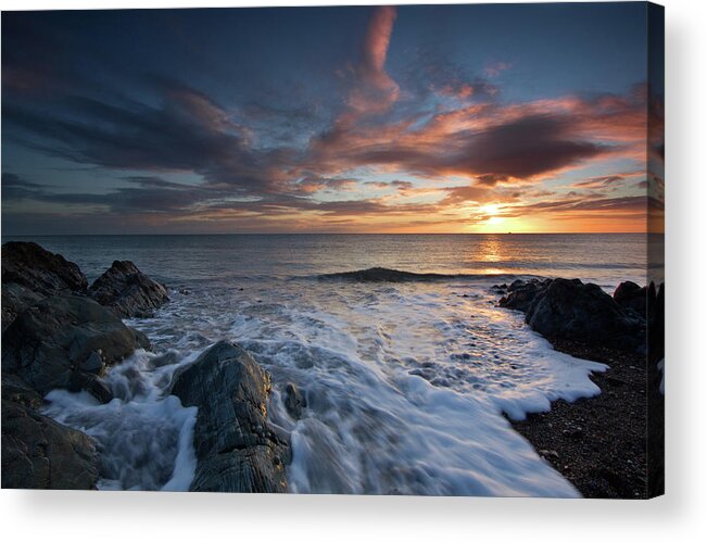 Horizon Acrylic Print featuring the photograph The Wash at dawn by Celine Pollard