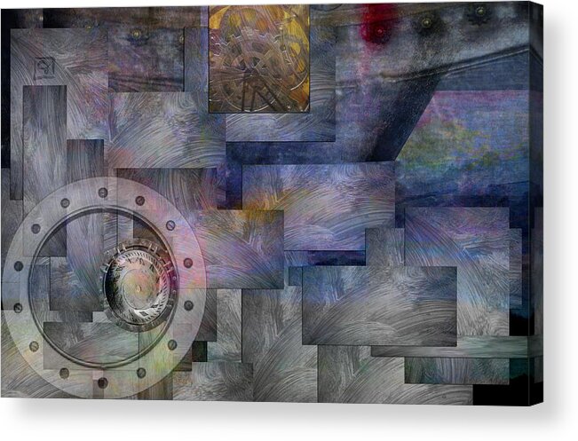 Abstract Acrylic Print featuring the painting Time Travelers by Jean Moore