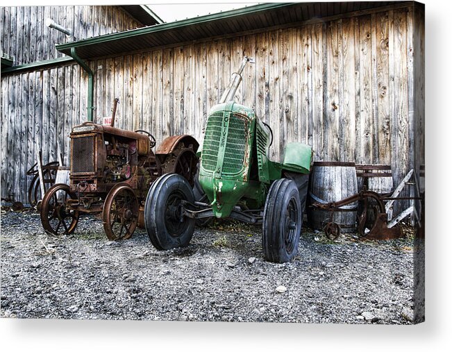 Oliver Acrylic Print featuring the photograph Tired Tractors by Peter Chilelli