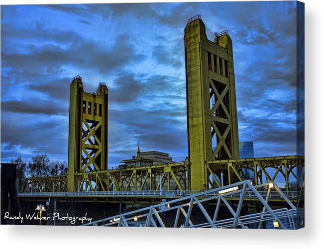 Sacramento Acrylic Print featuring the photograph Tower Bridge Sunrise by Randy Wehner