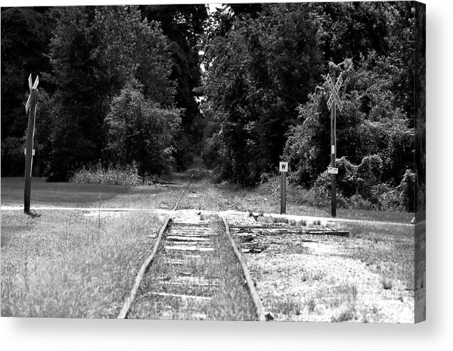 Railroad Acrylic Print featuring the photograph Abandoned Rails by John Black
