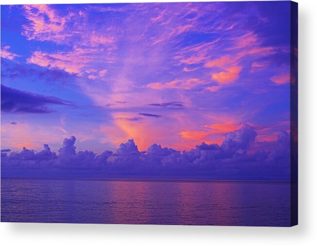 St Lucia Acrylic Print featuring the photograph Tropical Sunset 3- St Lucia by Chester Williams