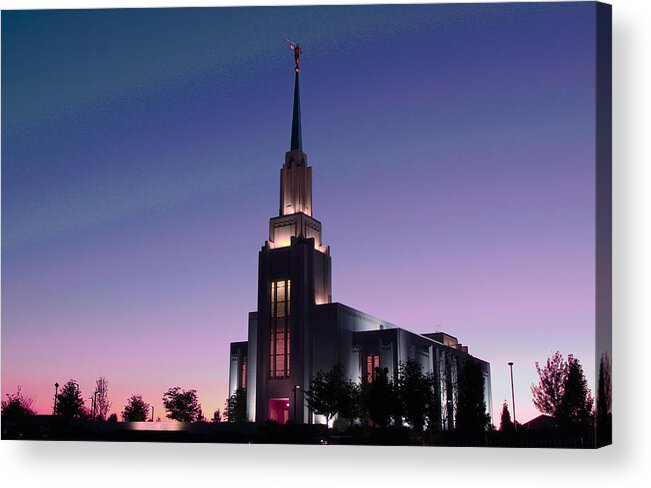 Lds Acrylic Print featuring the photograph Twin Falls Temple by Skye Fassett