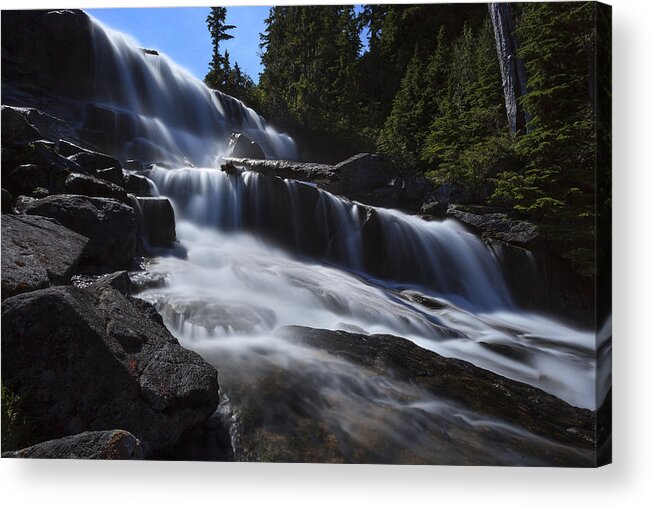 Mountains Acrylic Print featuring the photograph Upper Big Heart Fall by A A