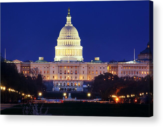 Washington Acrylic Print featuring the photograph U.S. Capitol by Shelley Neff