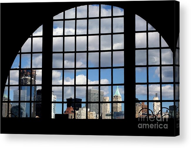 New York Acrylic Print featuring the photograph View of Manhattan by Leslie Leda