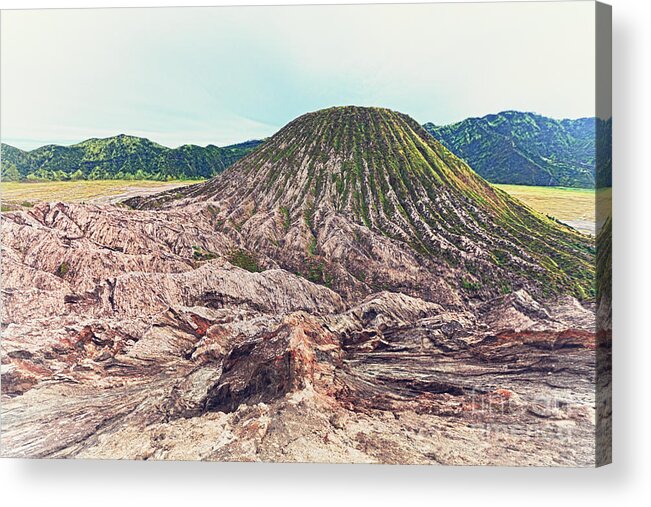 Batok Acrylic Print featuring the photograph Volcano by MotHaiBaPhoto Prints
