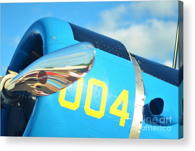 Vultee Bt-13 Valiant Acrylic Print featuring the photograph Vultee BT-13 Valiant Nose by Lynda Dawson-Youngclaus