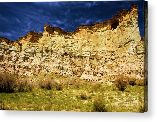 Wahweap Hoodoos Acrylic Print featuring the photograph Wahweap Cliff by Adam Jewell