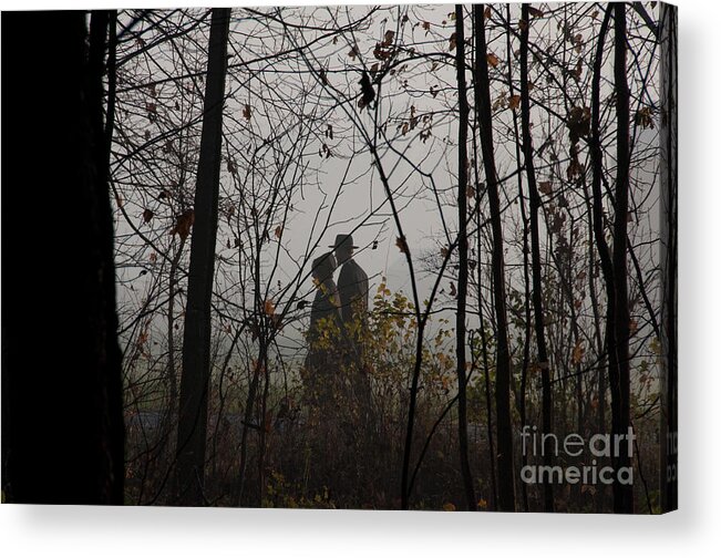 Amish Acrylic Print featuring the photograph Walking to Church by David Arment