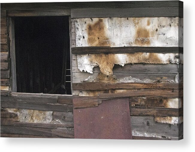 Old Acrylic Print featuring the photograph Weathered Shed by David Kleinsasser