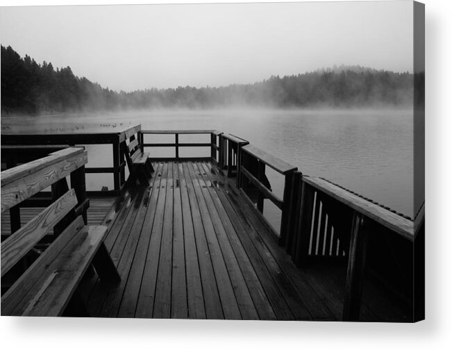 South Dakota Acrylic Print featuring the photograph Wet Raining Fog Afternoon by Wilma Birdwell