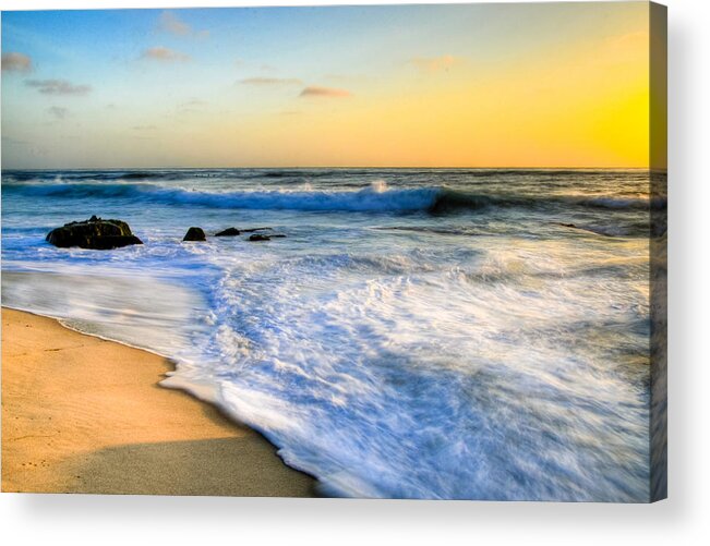 Windansea Acrylic Print featuring the photograph Windansea Beach Sunset by Kelly Wade