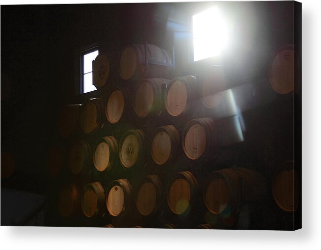 Wine Barrels Acrylic Print featuring the photograph Wine barrels by Viktor Savchenko