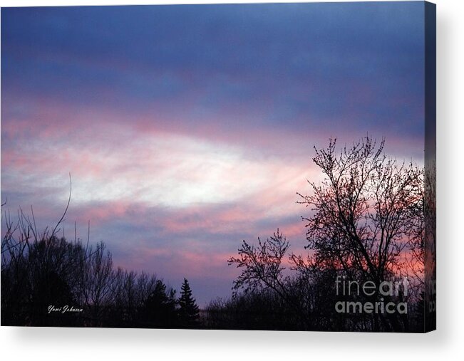 Sunset Acrylic Print featuring the photograph Winter Sunset by Yumi Johnson