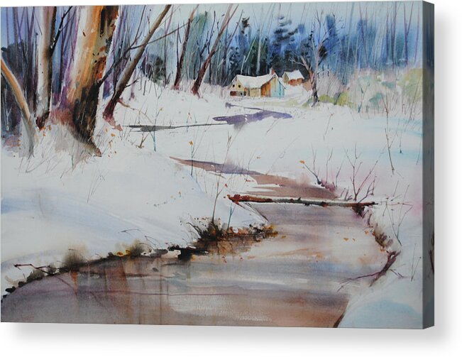 Landscape Acrylic Print featuring the painting Winter Wonders by P Anthony Visco
