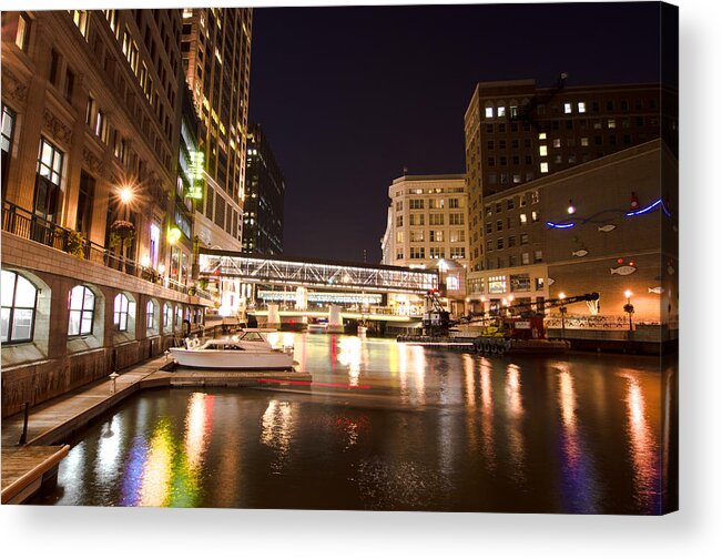 Milwaukee Acrylic Print featuring the photograph Wisconsin Avenue by Jonah Anderson