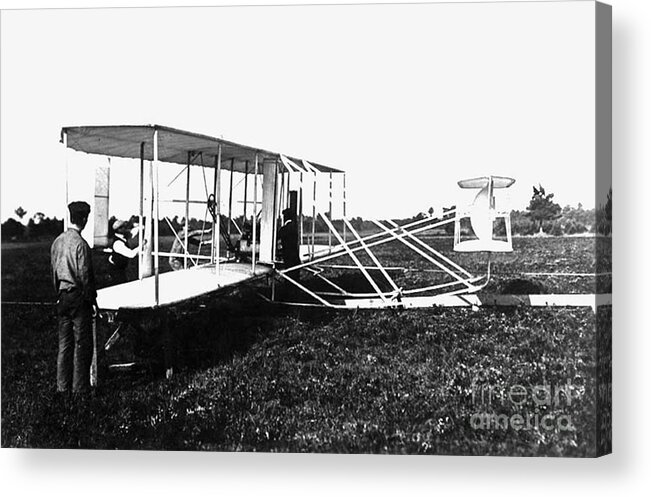 Science Acrylic Print featuring the Wright Flyer In France, 1908 by Photo Researchers