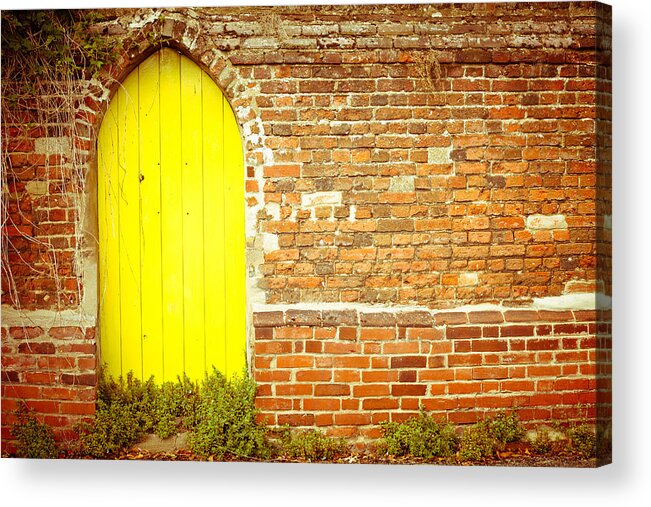 Access Acrylic Print featuring the photograph Yellow gateway by Tom Gowanlock