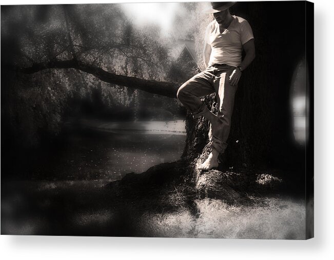 Self Portrait Acrylic Print featuring the photograph ... by Gray Artus