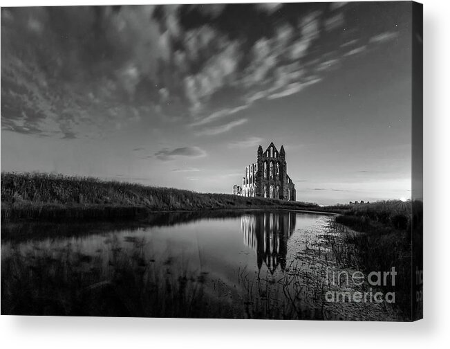 England Acrylic Print featuring the photograph 02-29am in Whitby BW by Mariusz Talarek