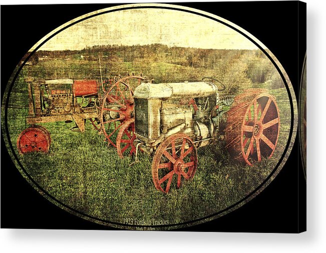 1923 Fordson Tractor Acrylic Print featuring the photograph Vintage 1923 Fordson Tractors by Mark Allen