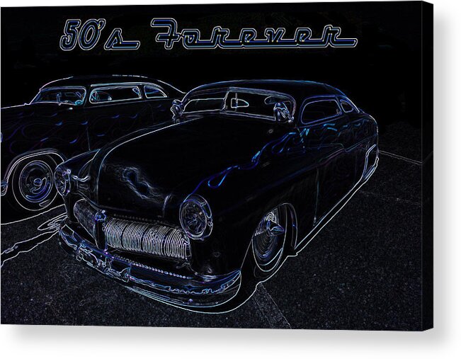 Leadsled Acrylic Print featuring the digital art 50's Forever #2 by Darrell Foster