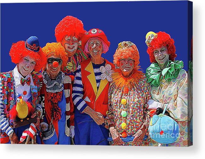Clowns Acrylic Print featuring the photograph A39 #2 by Tom Griffithe