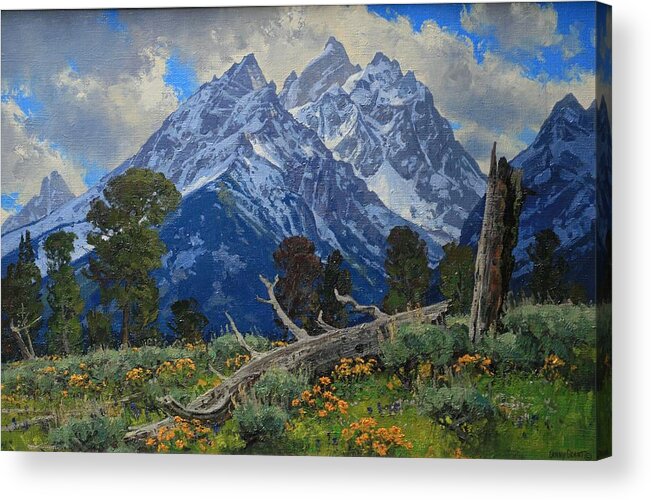  Acrylic Print featuring the painting Ancient Guardians #1 by Lanny Grant