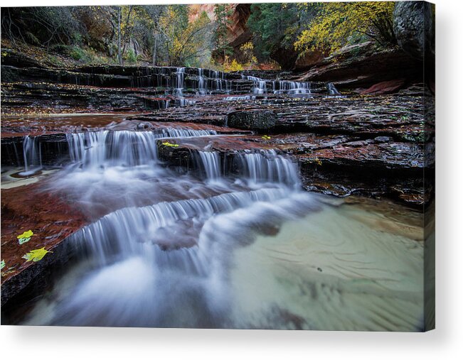 Zion Acrylic Print featuring the photograph Arch Angel Falls by Wesley Aston