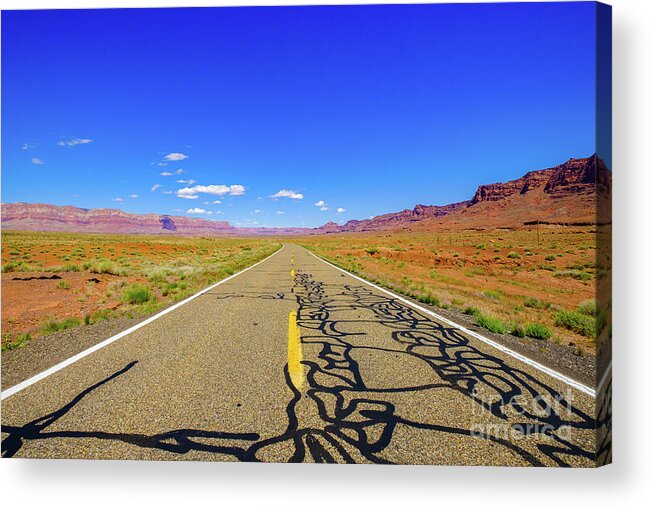 Arizona Acrylic Print featuring the photograph Arizona Desert Highway #3 by Raul Rodriguez