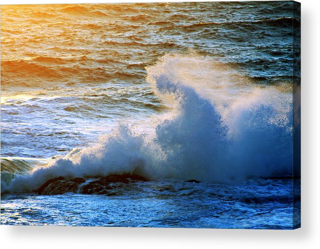 Ocean Acrylic Print featuring the photograph End of the day by Tatiana Travelways