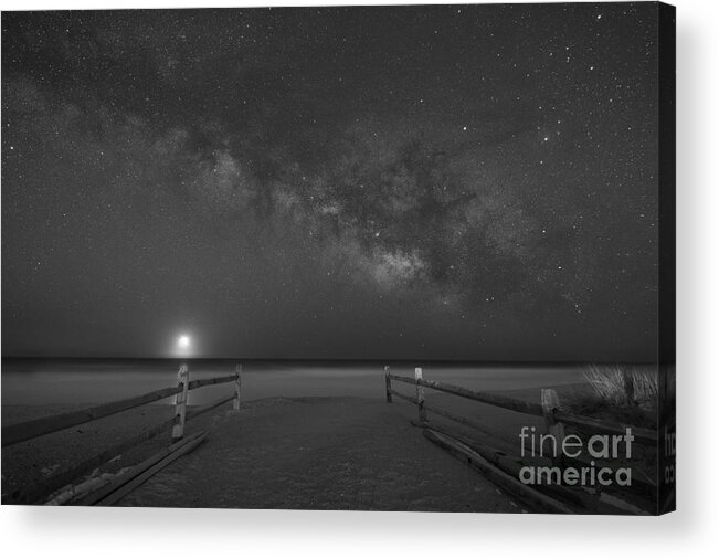 Avalon Acrylic Print featuring the photograph Avalon New Jersey Milky Way Rising #1 by Michael Ver Sprill