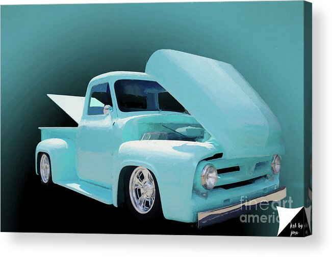 Truck Acrylic Print featuring the photograph Baby Blue 2 #1 by Jim Hatch