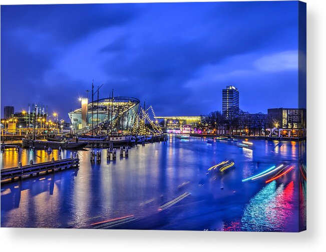 Blue Acrylic Print featuring the photograph Nemo in the Blue Hour by Frans Blok