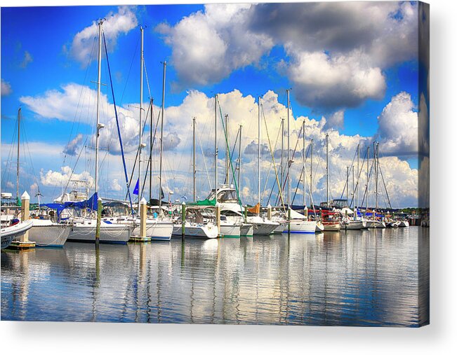 Boats Acrylic Print featuring the photograph Bradenton Marina FL #1 by Chris Smith
