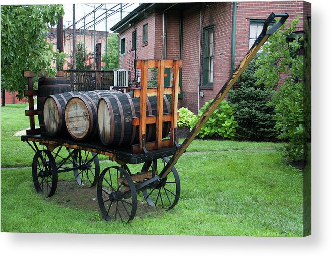 Kentucky Acrylic Print featuring the photograph Buffalo Trace Barrel Wagon #1 by John Daly