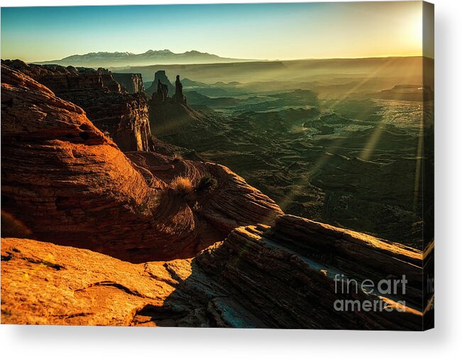 Utah Acrylic Print featuring the photograph Canyon Sunbeams #2 by Kristal Kraft