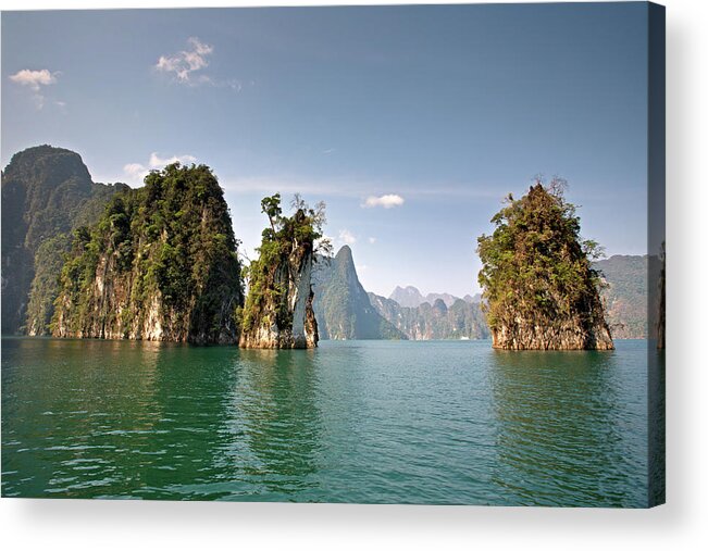 Cheow Lan Lake Acrylic Print featuring the photograph Cheow Lan Lake, Gui-Lin of Thailand by Aivar Mikko