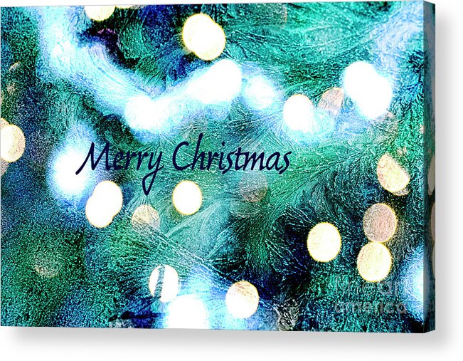 Abstract Acrylic Print featuring the digital art Christmas background by Patricia Hofmeester
