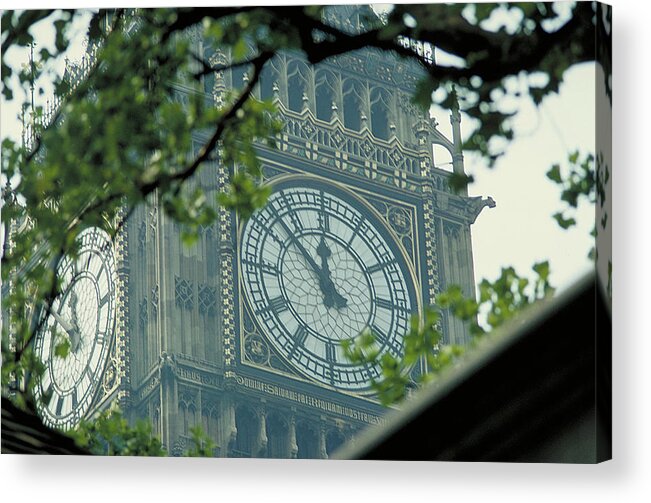 Time Acrylic Print featuring the photograph Clock Face of Big Ben by Carl Purcell