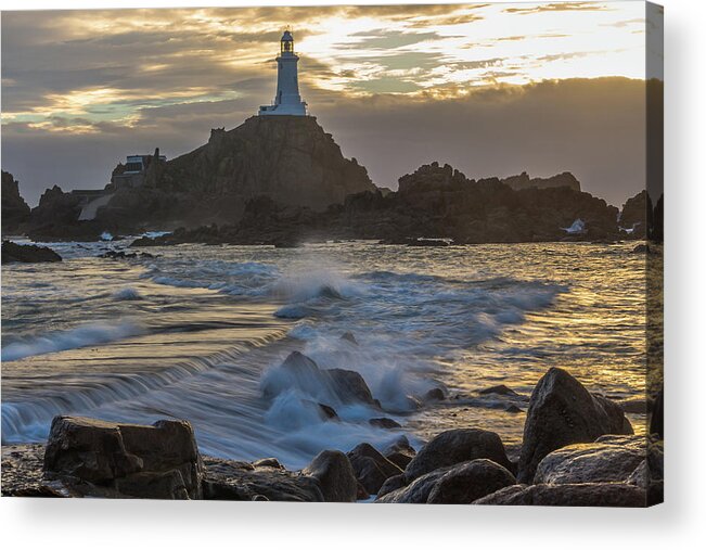 Jersey Acrylic Print featuring the photograph Corbiere Lighthouse #1 by ReDi Fotografie