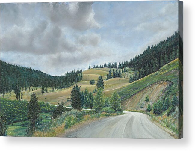 Birdseye Art Studio Acrylic Print featuring the painting Country Road #2 by Nick Payne