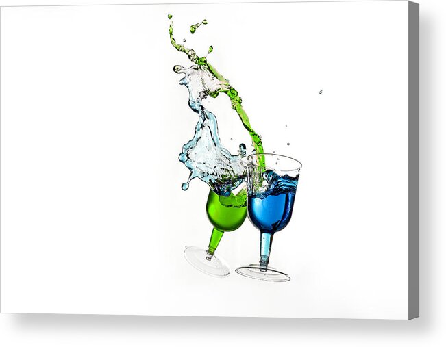 Alcohol Acrylic Print featuring the photograph Dancing Drinks by Peter Lakomy