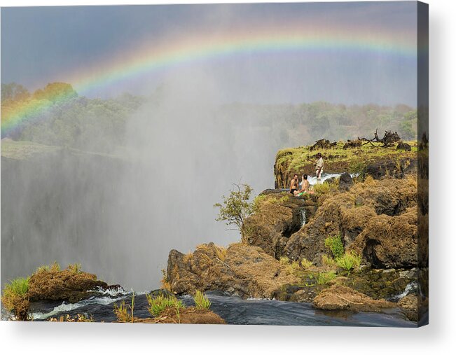 Victoria Falls Acrylic Print featuring the photograph Devil's Pool #1 by Fran Gallogly
