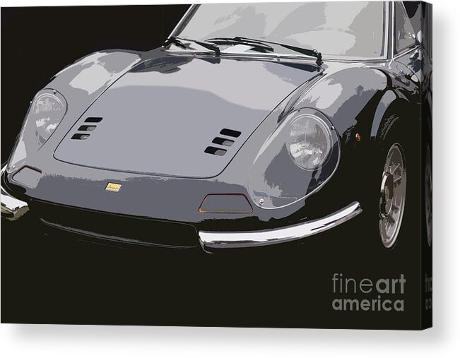 Ferrari Acrylic Print featuring the digital art Dino #1 by Roger Lighterness