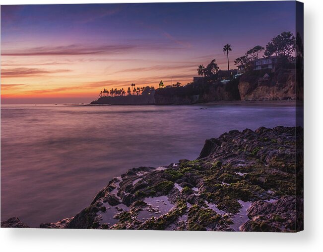 Beach Acrylic Print featuring the photograph Diver's Cove Sunset #1 by Andy Konieczny