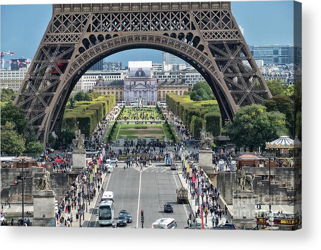 Paris Acrylic Print featuring the photograph Eiffel Tower Paris #2 by Lynn Bolt