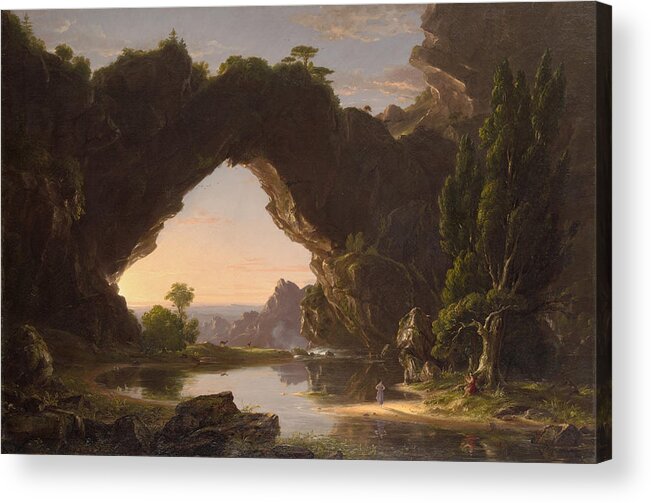 Thomas Cole Acrylic Print featuring the painting Evening In Arcady #1 by MotionAge Designs