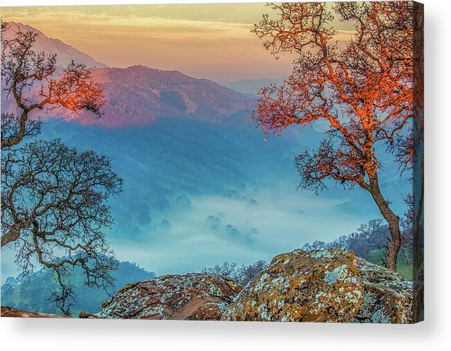 Landscape Acrylic Print featuring the photograph Fog in the Valley #1 by Marc Crumpler